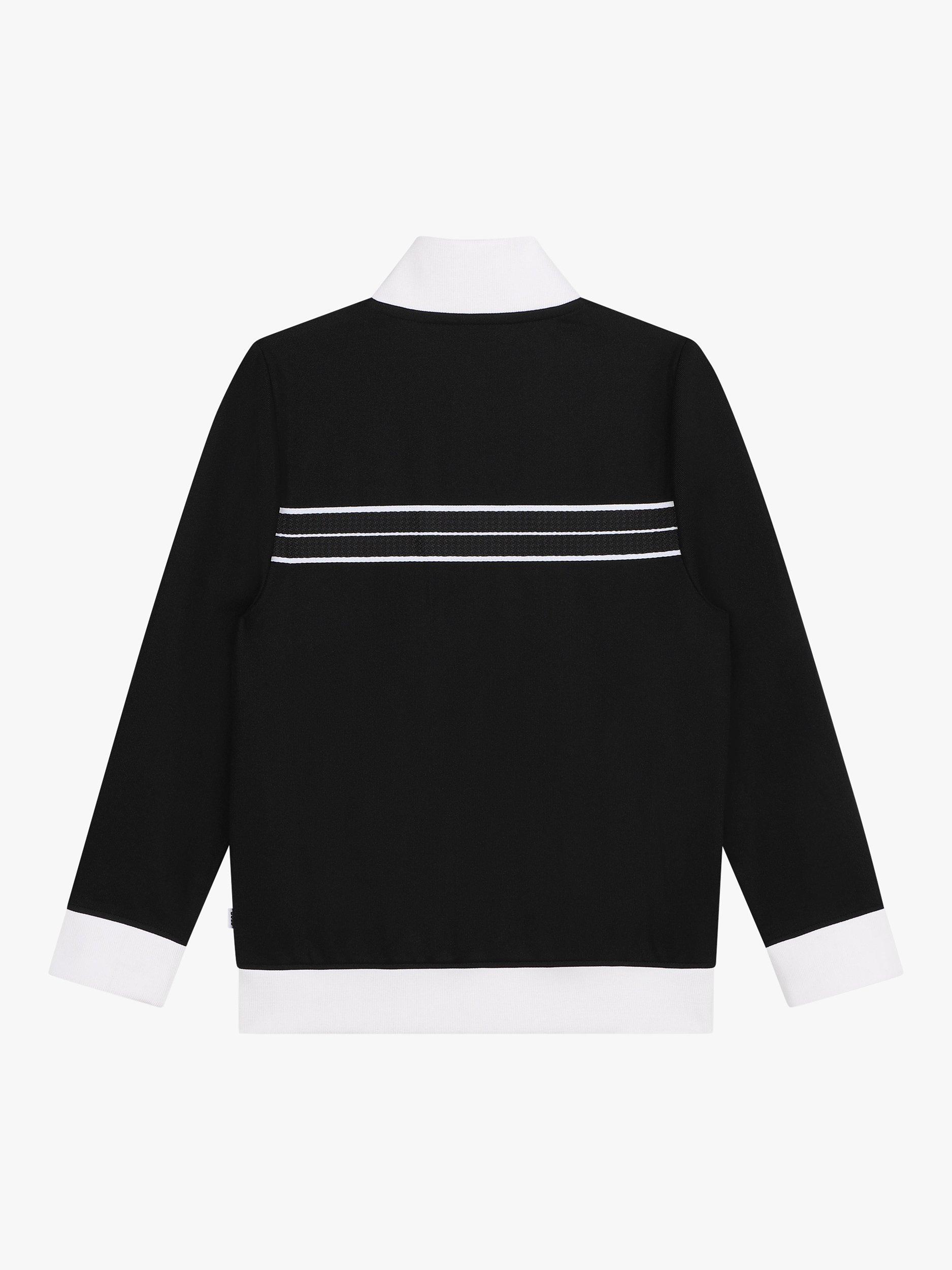 Product image 2 of 2, which shows BOSS Kids' Cotton Zipped Sweatshirt, Black/White, 10 years