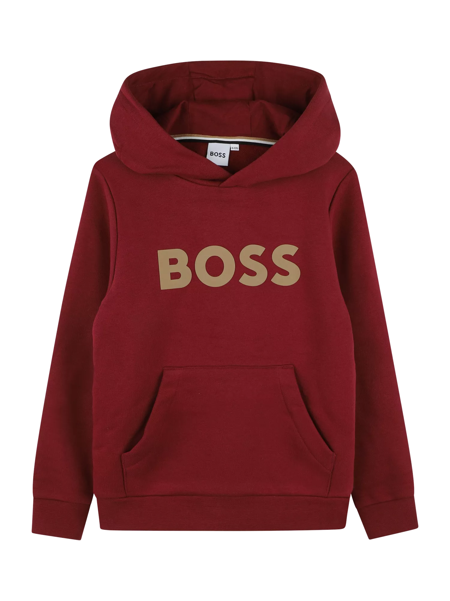 HUGO BOSS Kids Logo Hoodie Crimson
