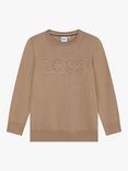 HUGO BOSS Kids' Cotton Wool Sweatshirt, Cookie