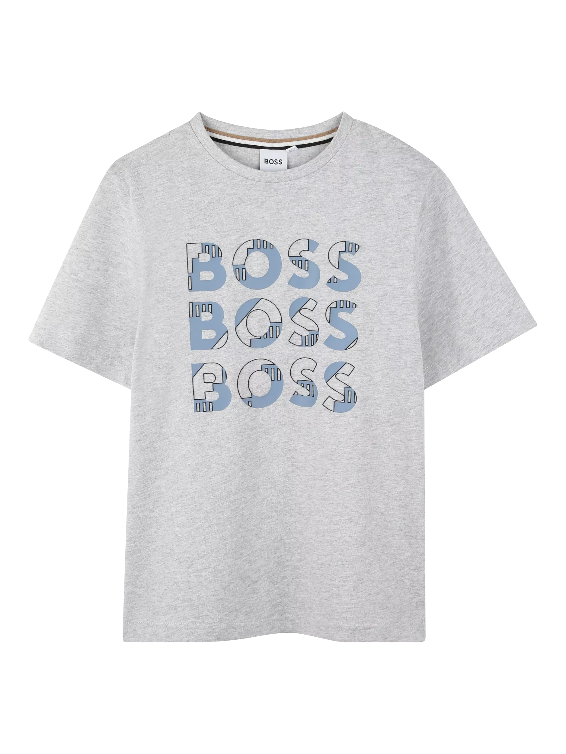 HUGO BOSS Kids' Logo T-Shirt, Chine Grey