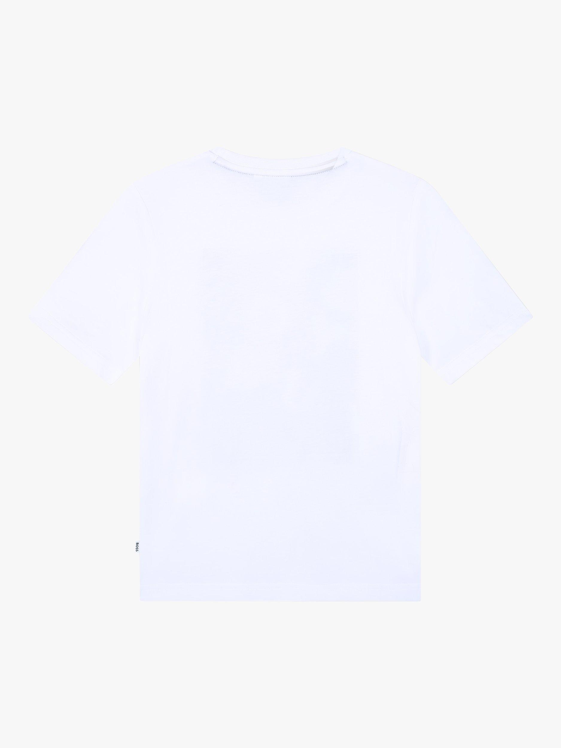 Product image 2 of 2, which shows HUGO BOSS Kids' Logo Photo Graphic T-Shirt, White/Multi, 10 years