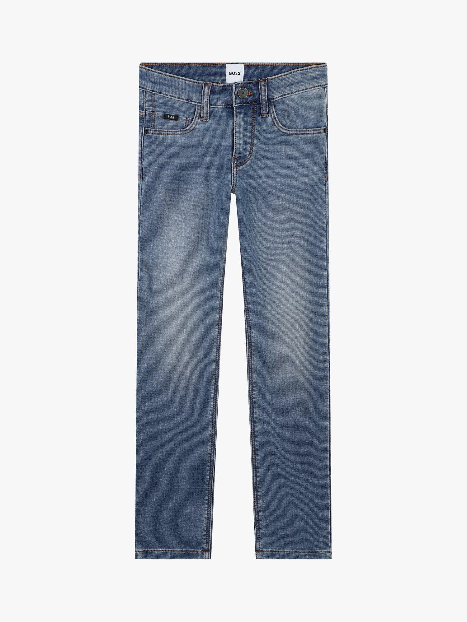 Product image 1 of 2, which shows HUGO BOSS Kids' Slim Fit Jeans, Double Stone/Brush, 4 years
