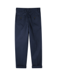 HUGO BOSS Kids' Cotton Blend Twill Chino Trousers, Navy