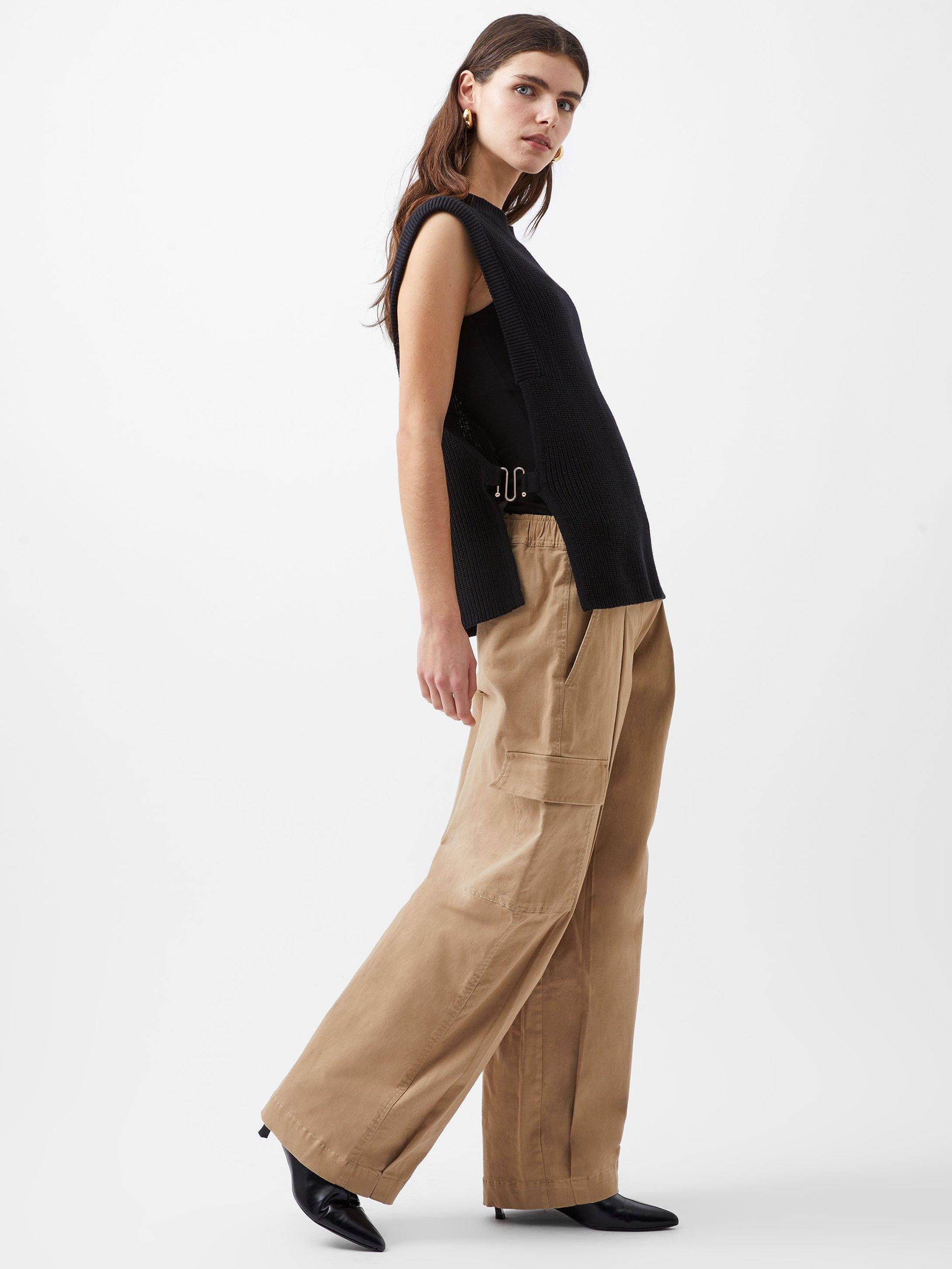 Product image 1 of 4, which shows French Connection Lottie Hardware Tabard Top, Blackout, XS