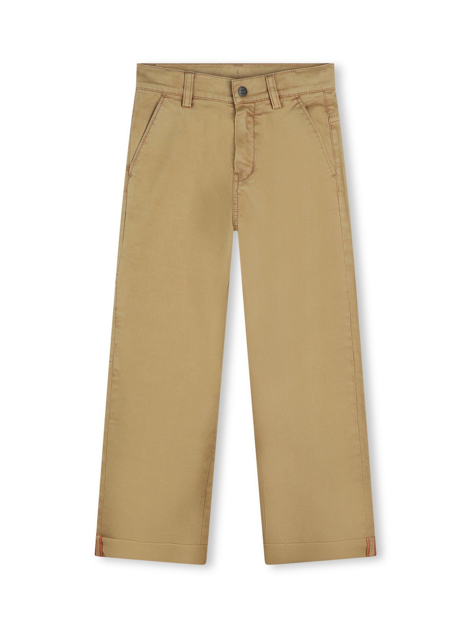 Product image 1 of 1, which shows Timberland Kids' Loose Fit Drill Trousers, Stone, 4 years