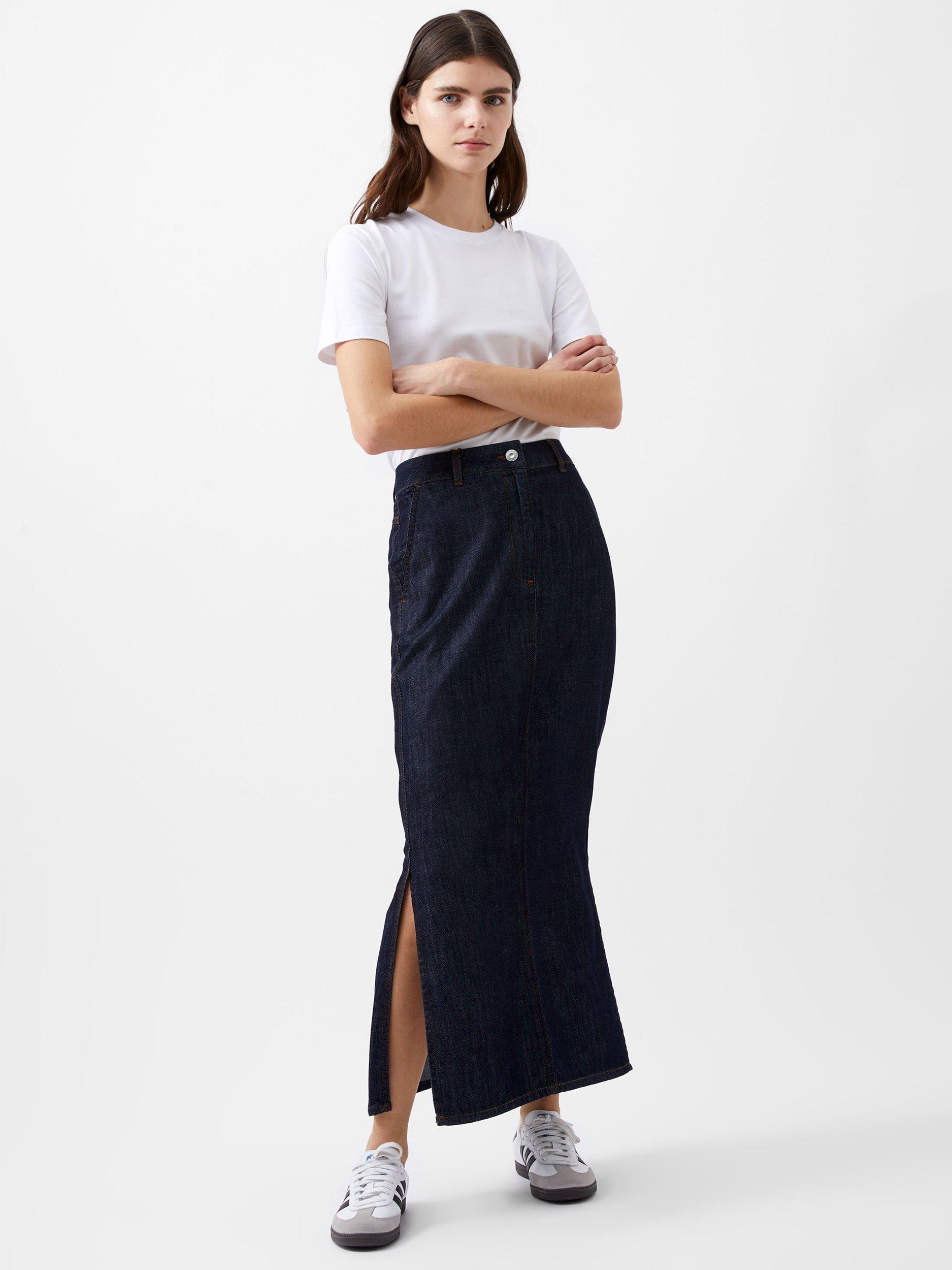 French Connection Finley Denim Maxi Skirt, Indigo
