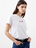 French Connection Paris Rose T-Shirt, Linen White