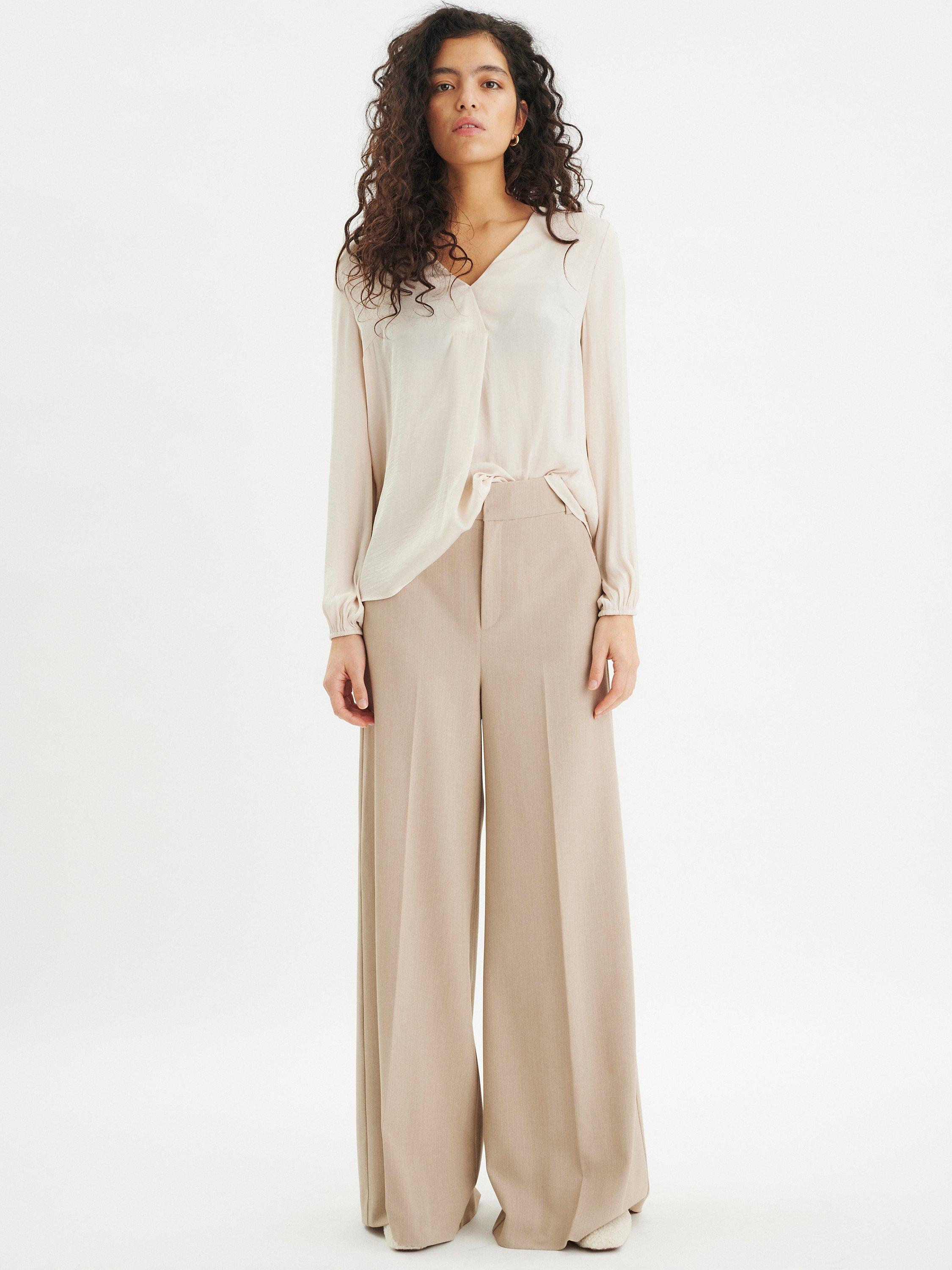 Product image 3 of 6, which shows InWear Rinda V-Neck Top, Off White, 8