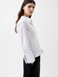 French Connection Isabelle Poplin Classic Shirt, Linen White