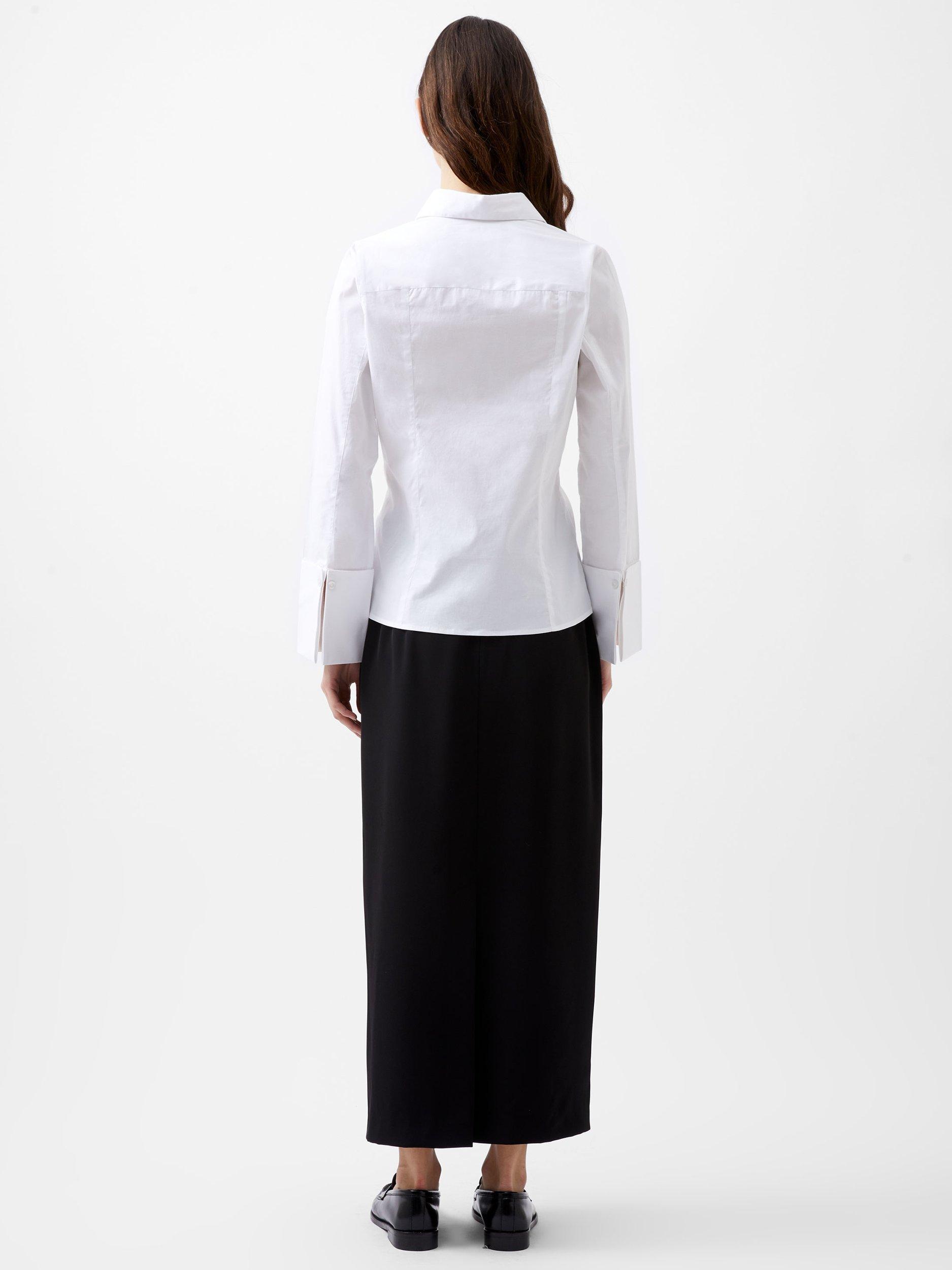 Product image 3 of 3, which shows French Connection Isabelle Poplin Classic Shirt, Linen White, L