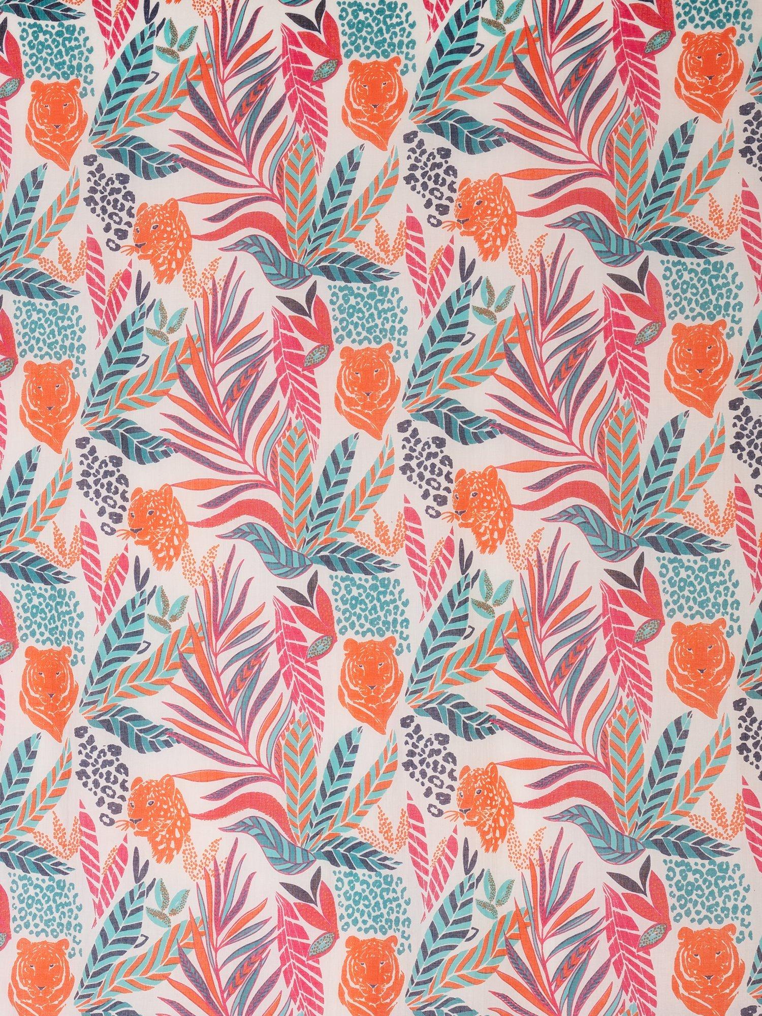 Product image 4 of 5, which shows chesca Jungle Print Scarf, Pink/Multi