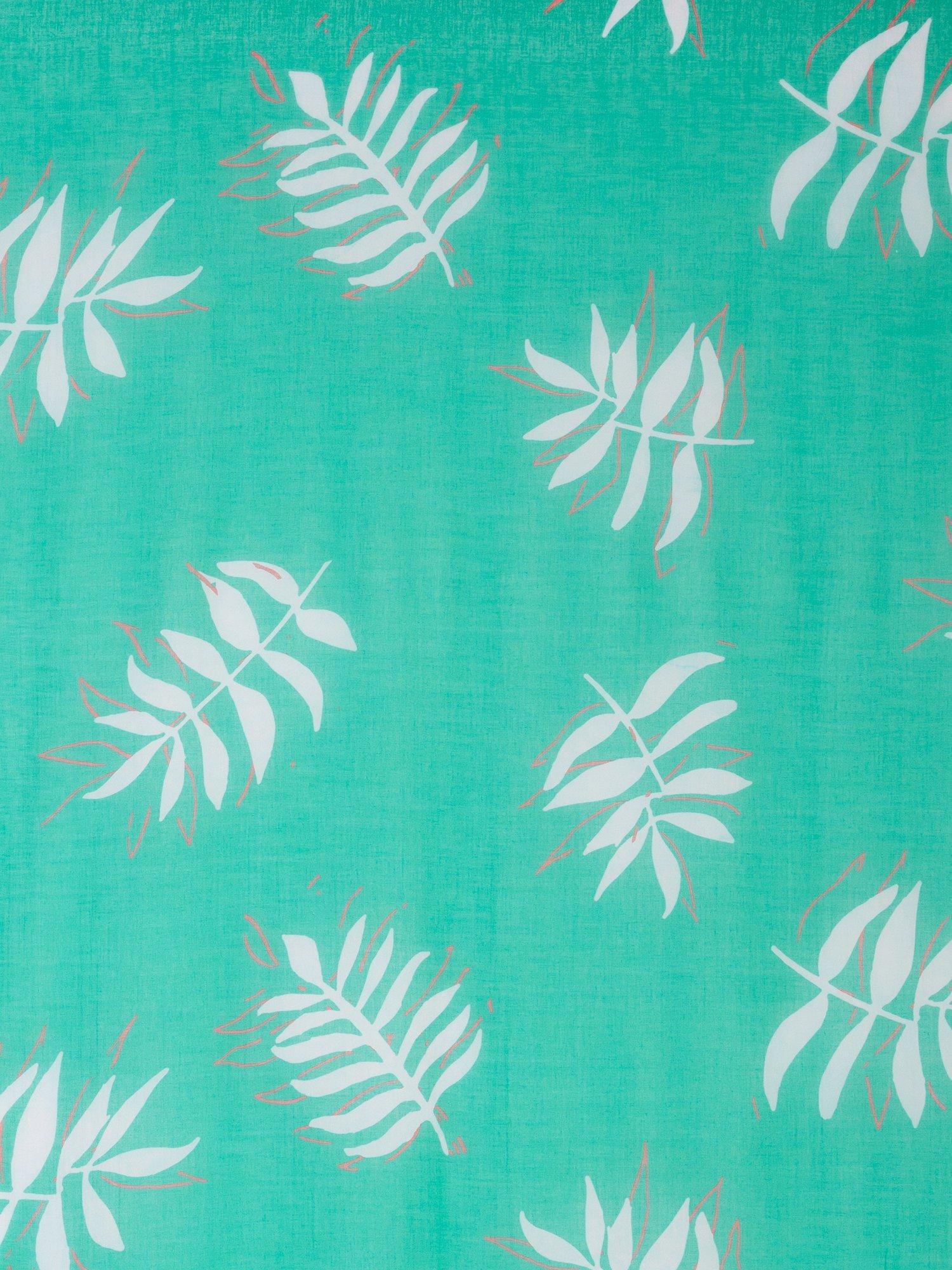 Product image 4 of 5, which shows chesca Palm Print Scarf, Jade/Multi