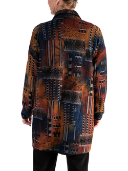 chesca Art Graphic Coat, Multi - view 2, Multi