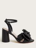 Monsoon Ruby Bow Heeled Sandals, Black