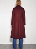 Monsoon Arabella A-Line Coat, Burgundy