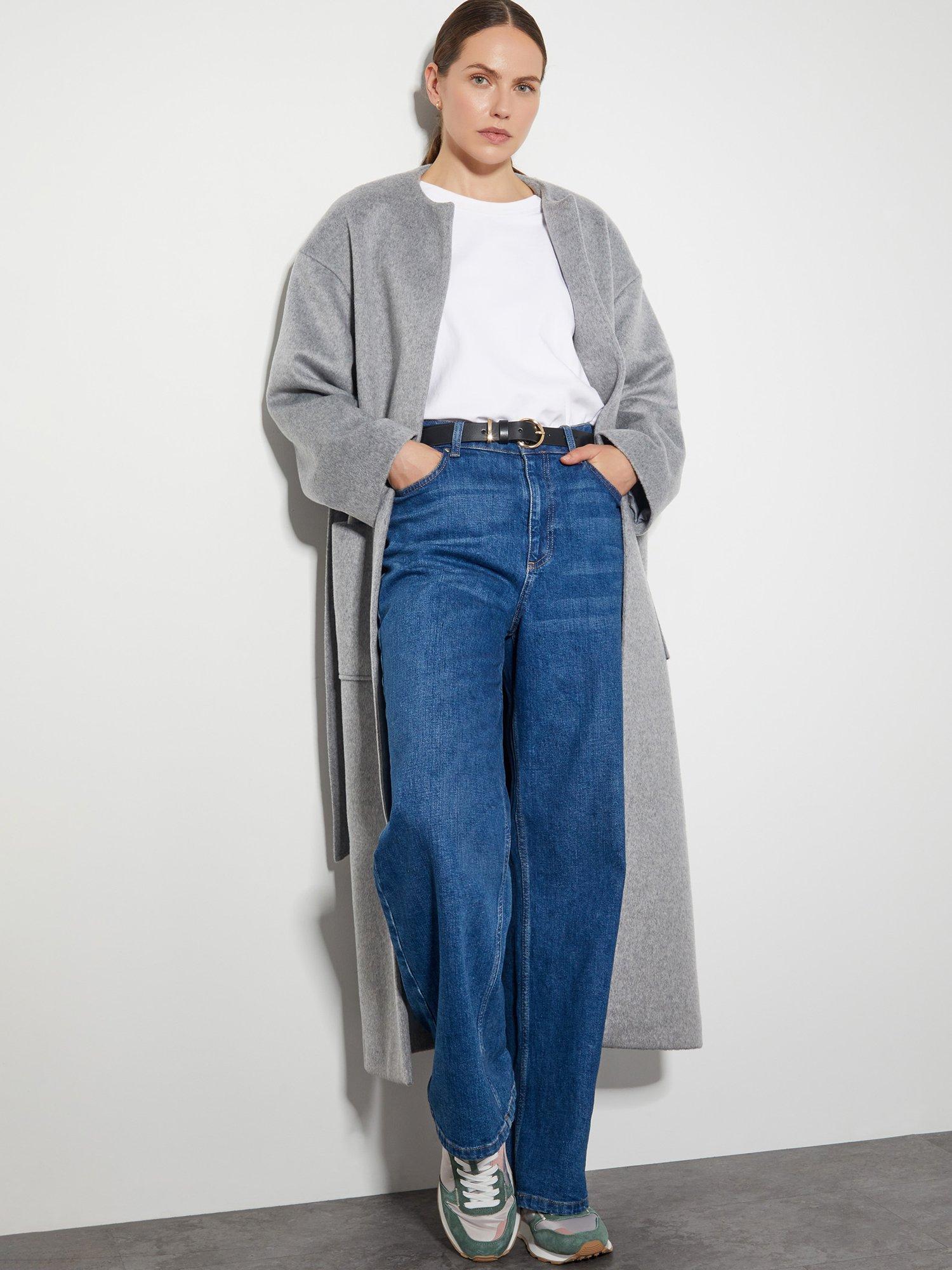 Monsoon Cassie Belted Coat, Grey