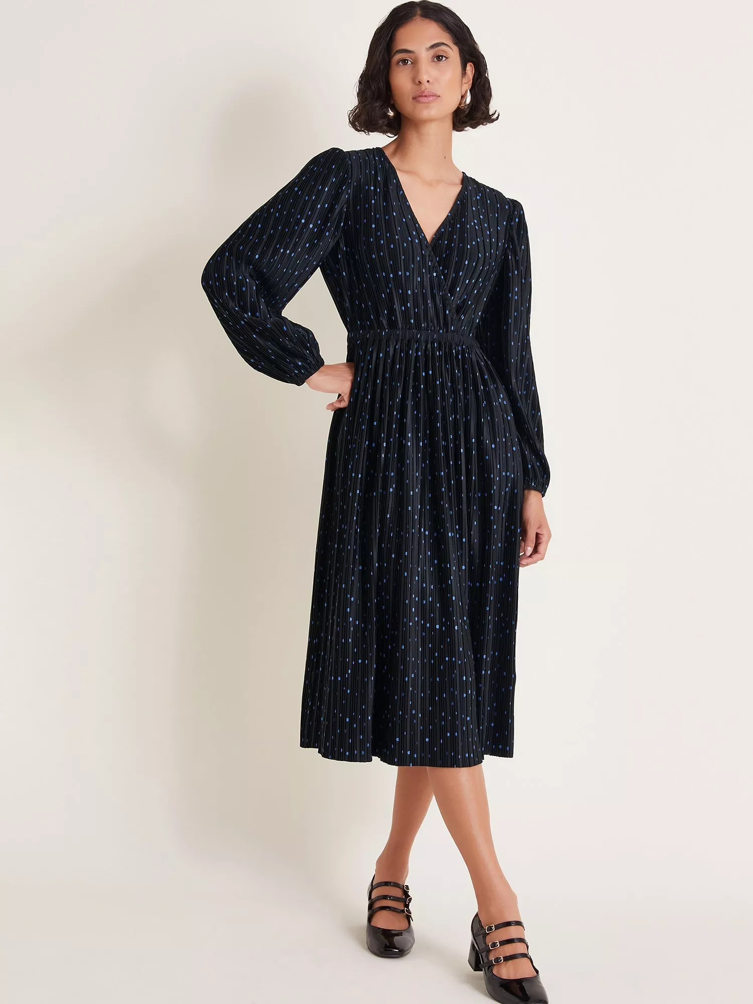 Monsoon spotty dress clearance