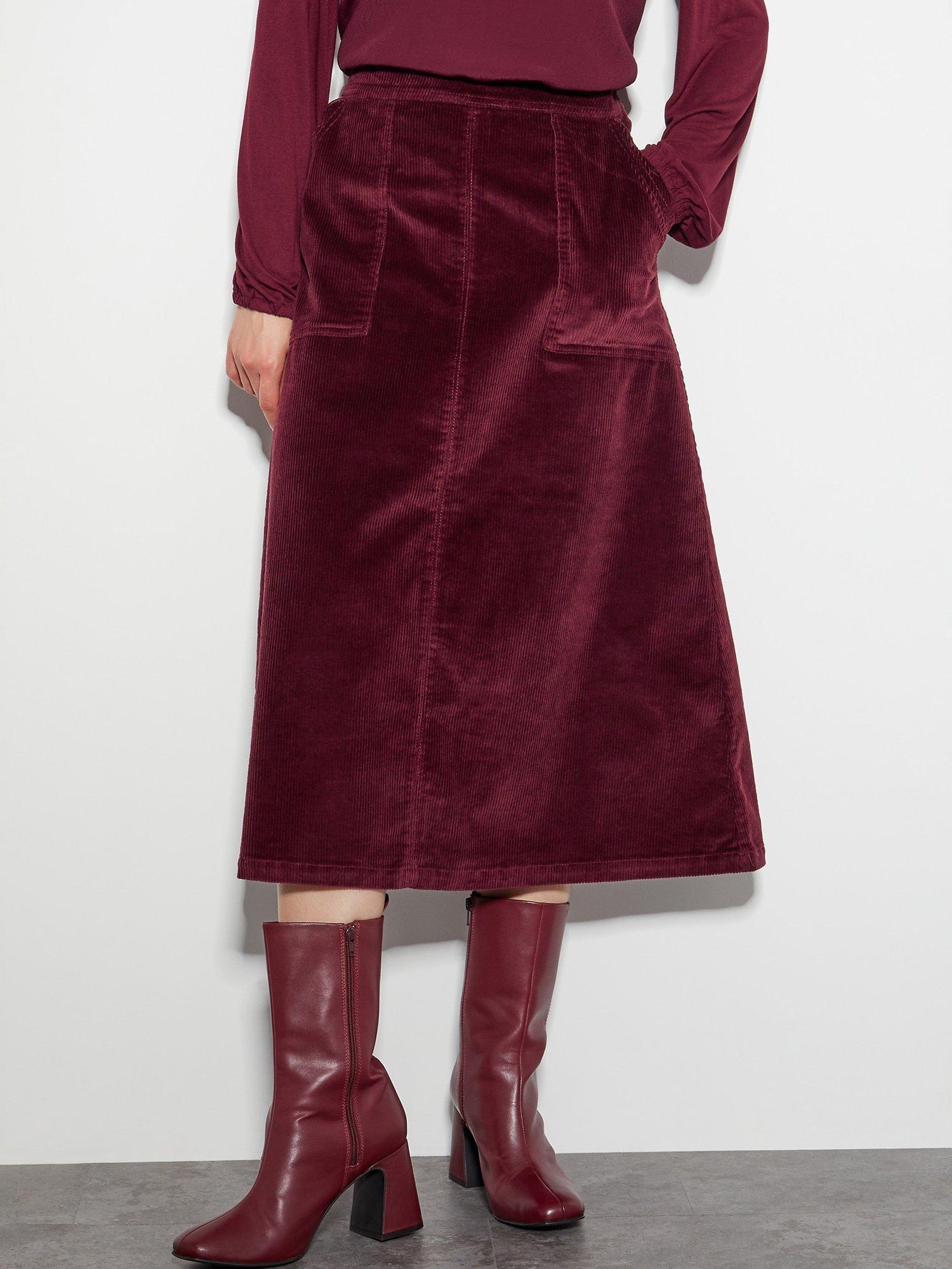 Burgundy leather skirt john lewis sale