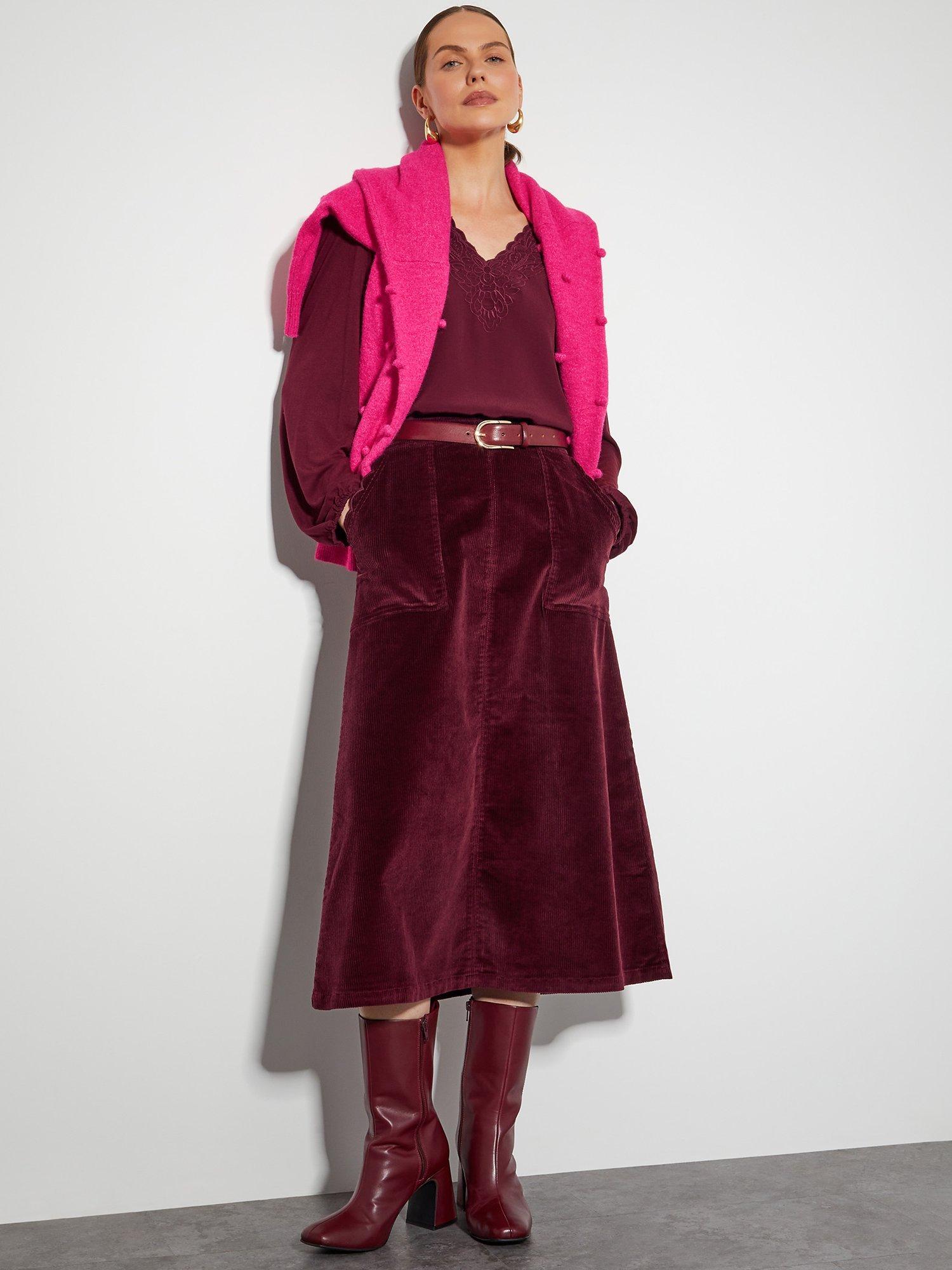 Burgundy leather skirt john lewis best sale