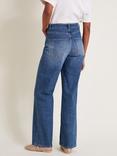 Monsoon Ruby Wide Leg Jeans, Mid Blue