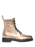 NeroGiardini Metallic Leather Slim Biker Boots, Gold
