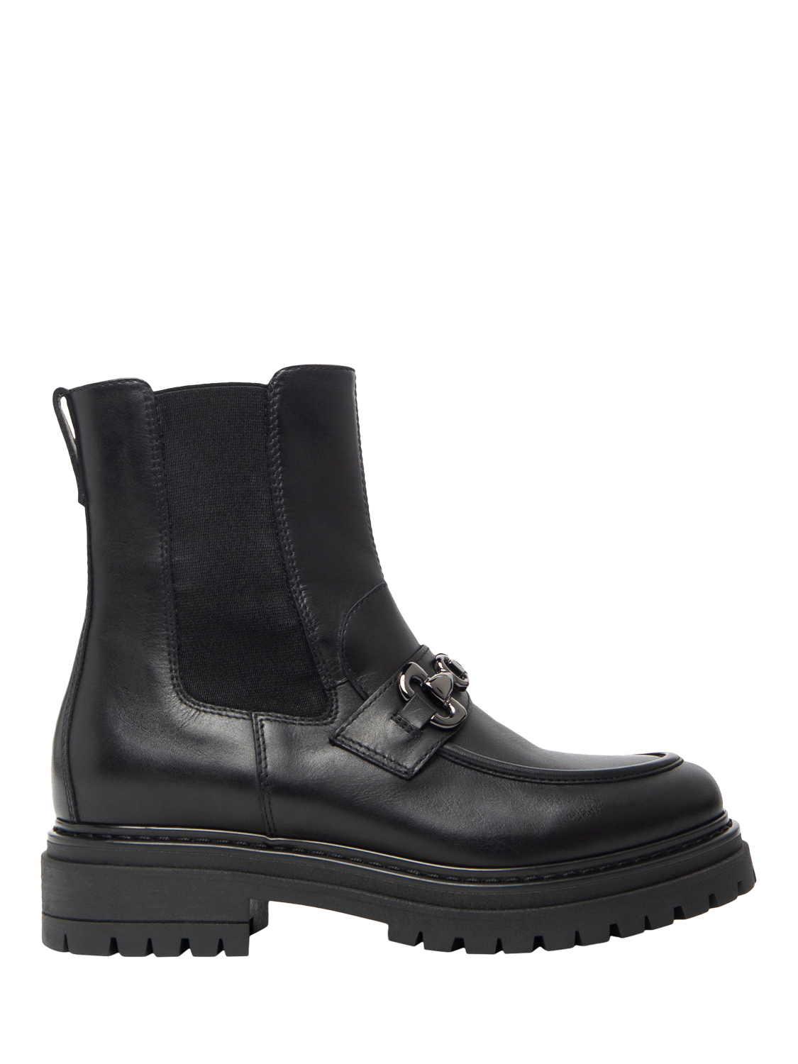 Product image 1 of 4, which shows NeroGiardini Leather Snaffle Chelsea Boots, Black, 3