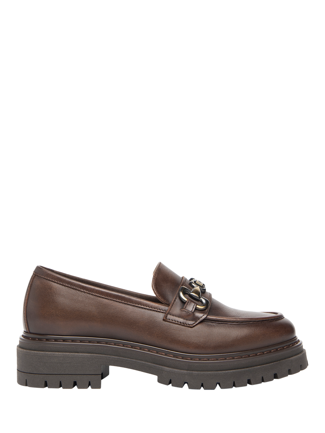 NeroGiardini Leather Snaffle Loafers, Tan, 2
