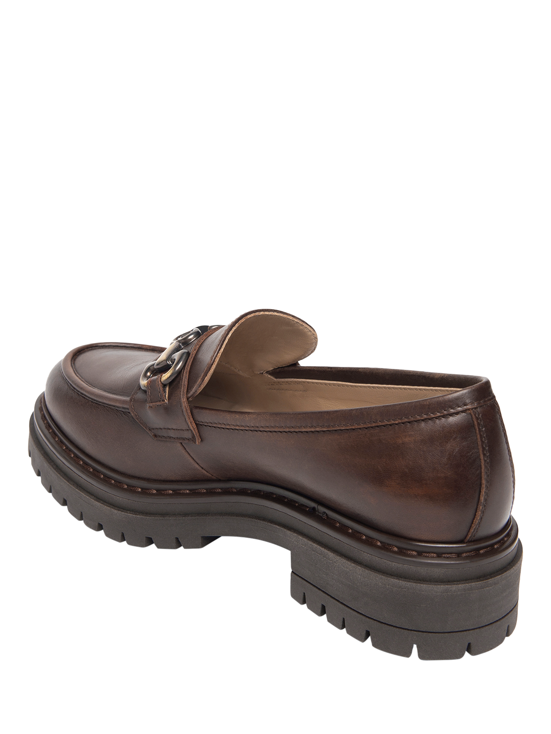 NeroGiardini Leather Snaffle Loafers, Tan, 2