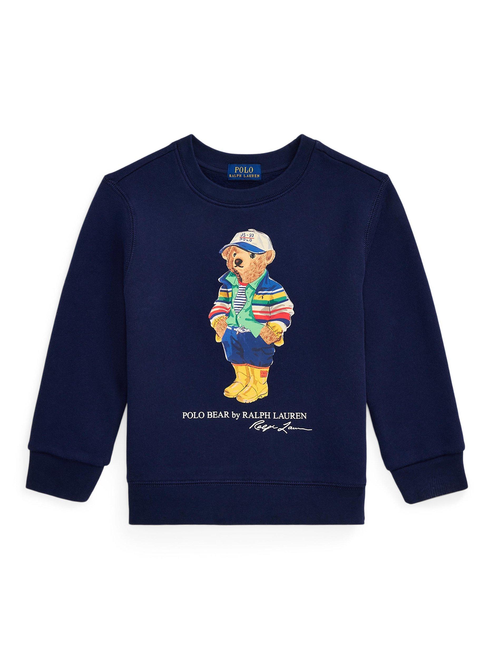 Product image 1 of 2, which shows Polo Ralph Lauren Kids' Bear Sweatshirt, Newport Navy, 5 years
