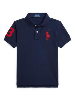 Ralph Lauren Polo Ralph Lauren Kids' Big Pony Polo Shirt, Refined Navy