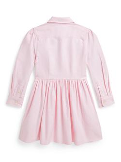 Polo Ralph Lauren Kids' Oxford Cotton Shirt Dress, Bath Pink - view 2, Bath Pink