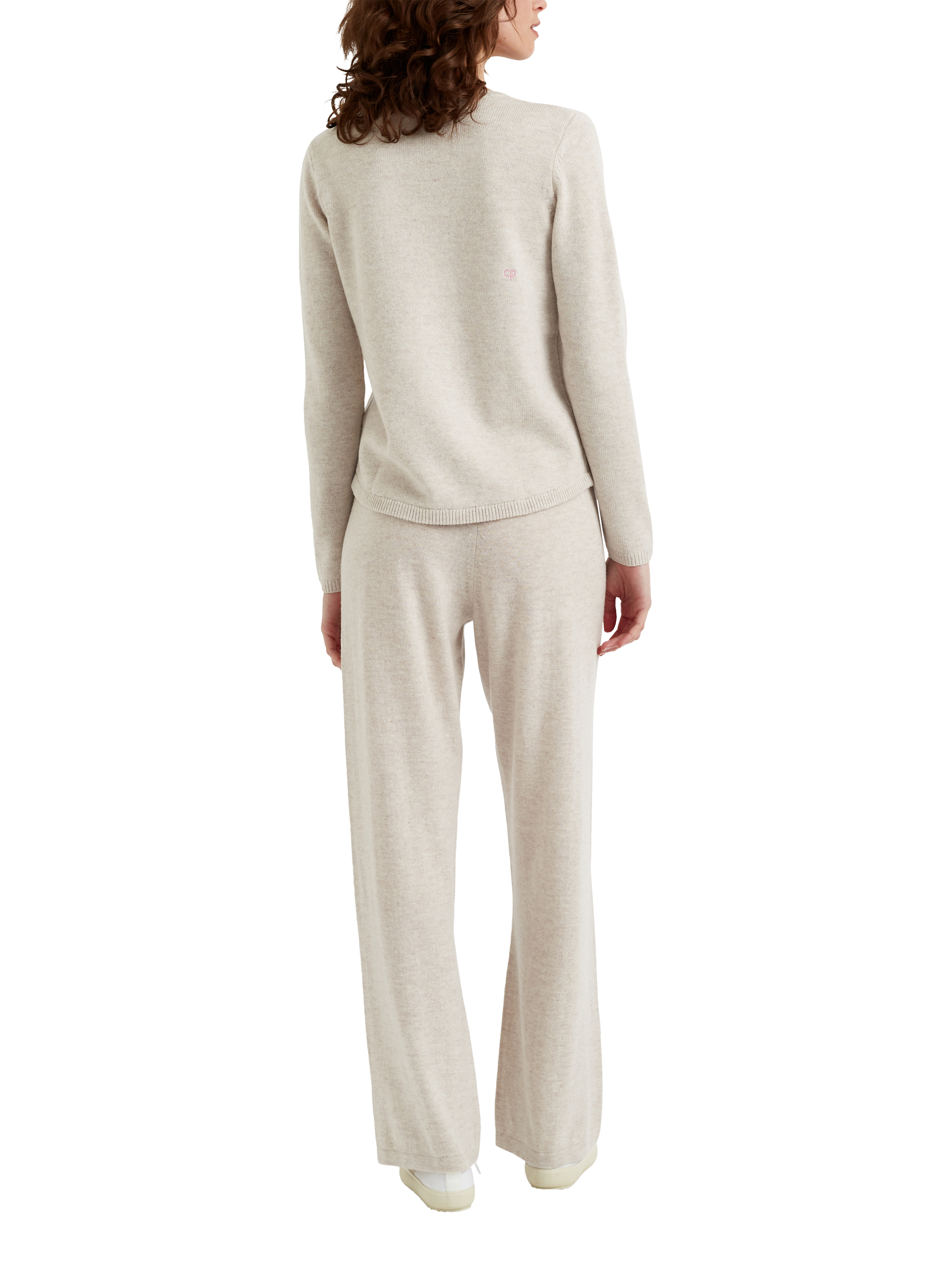 Product image 2 of 4, which shows Chinti & Parker Patch Pocket Wool Rich Jumper, Oatmeal, XS