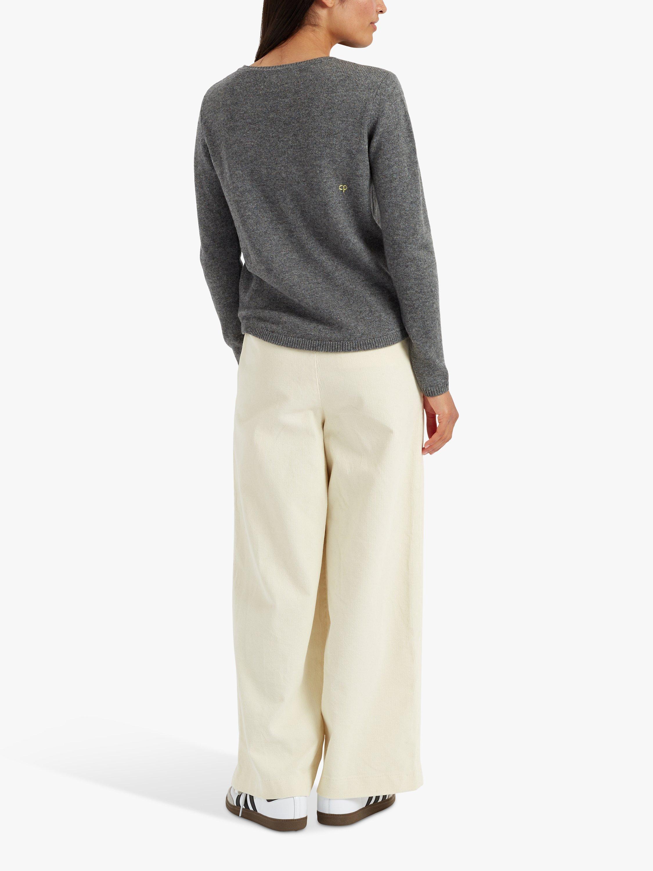 Product image 2 of 3, which shows Chinti & Parker Pocket Wool Cashmere Jumper, Grey Marl, XS
