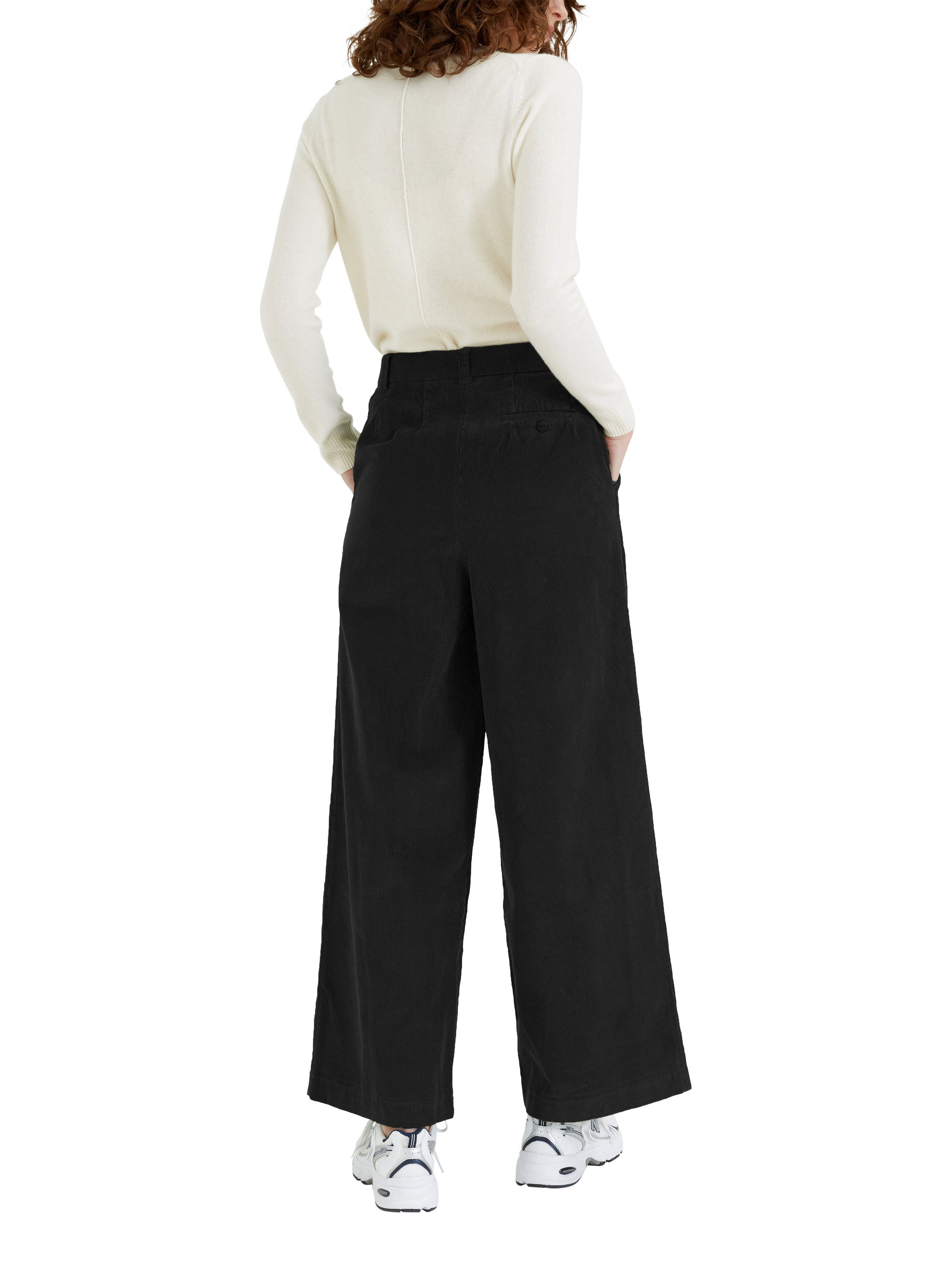 Chinti & Parker Isabella Corduroy Trousers, Black, 6