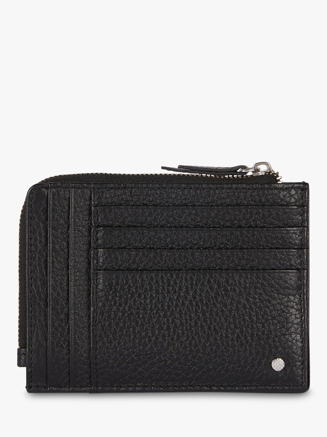 Product image 3 of 4, which shows Geox Men's Leather Zip Top Wallet, Black