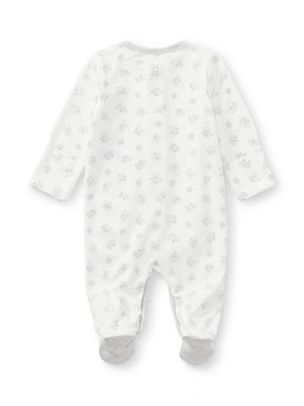 Polo Ralph Lauren Baby Printed Cotton Sleepsuit, Paper White - view 2, Paper White