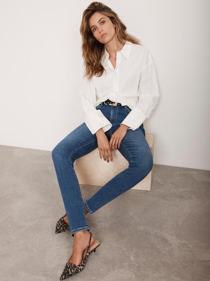 Mint Velvet Mid Rise Skinny Jeans, Indigo, Indigo