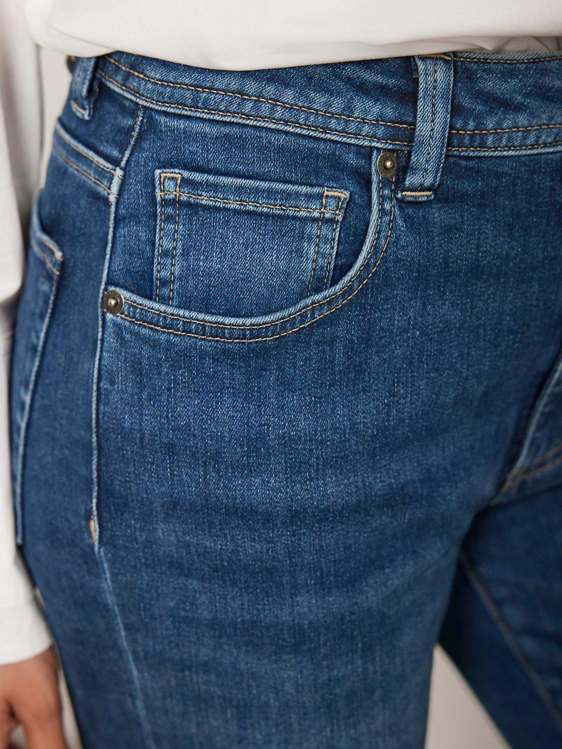 Product image 4 of 8, which shows Mint Velvet Mid Rise Skinny Jeans, Indigo, 6R