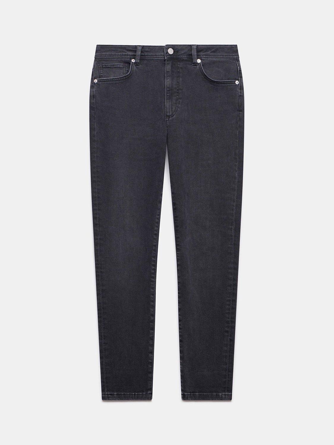 Product image 6 of 7, which shows Mint Velvet Mid Rise Skinny Jeans, Black, 6R