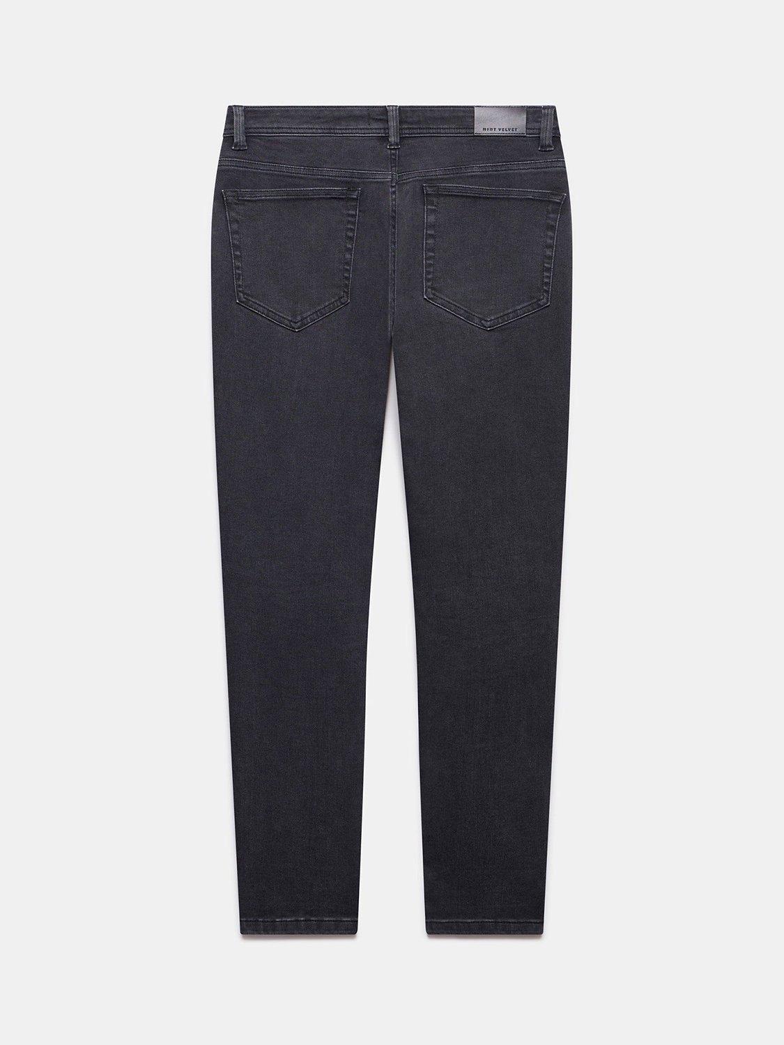 Product image 7 of 7, which shows Mint Velvet Mid Rise Skinny Jeans, Black, 6R