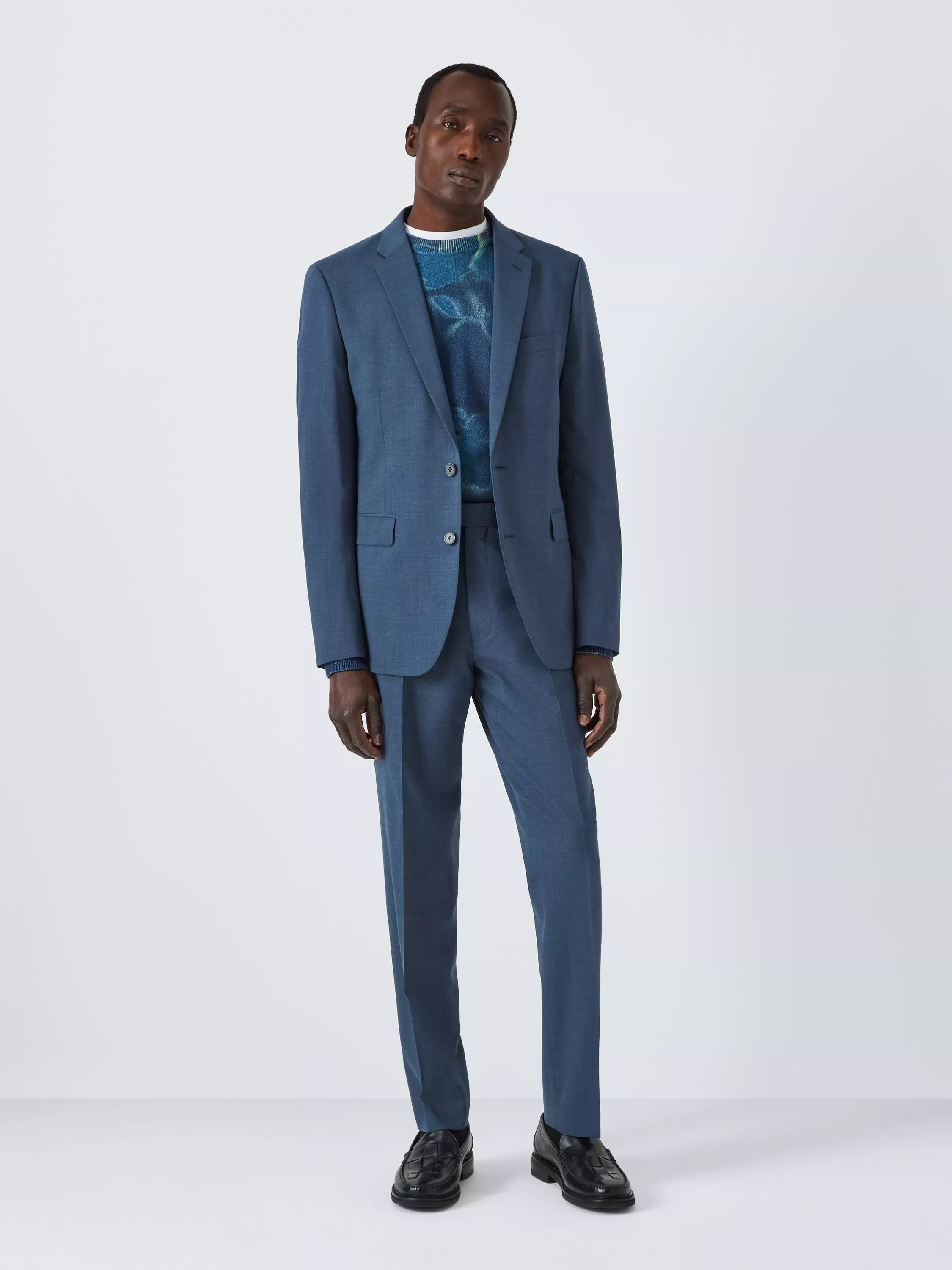 Gilet Créateur John Lewis Kin Addison - Slim Fit Bleu Pétrole - Taille 40R - Homme