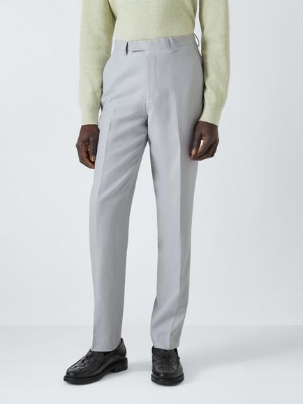 Kin Rae Slim Fit Linen Blend Suit Trousers, Light Grey