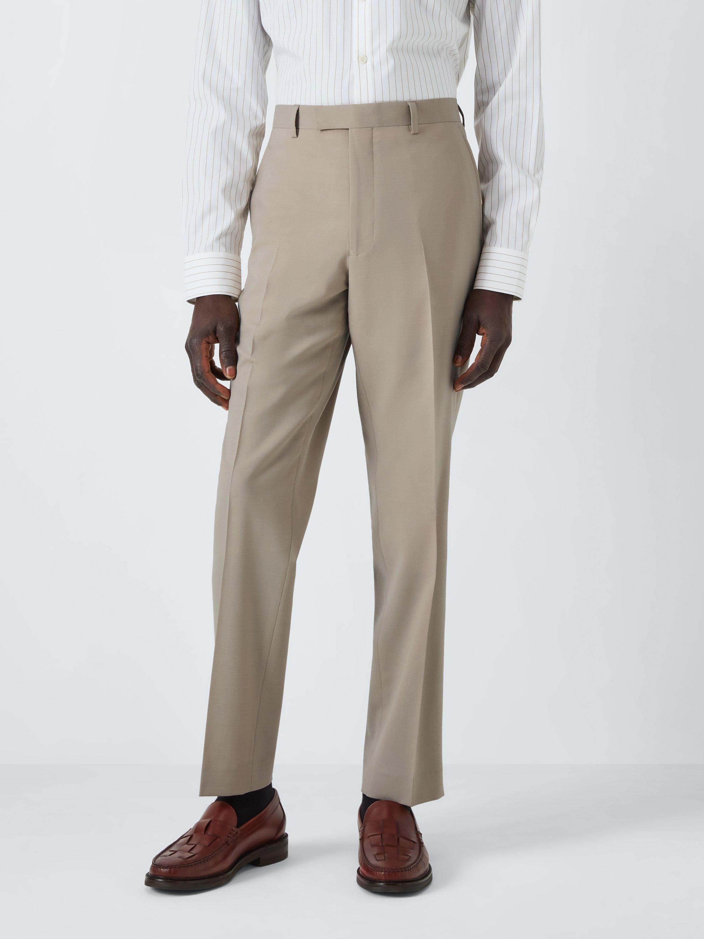 Product image 1 of 7, which shows Kin Leo Slim Fit Wool Blend Suit Trousers, Stone, 32R