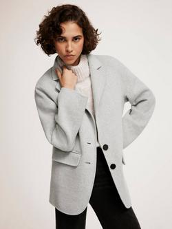 Mint Velvet Two Button Wool Blend Blazer, Light Grey, Light Grey