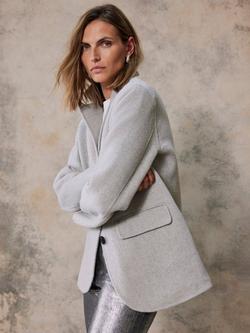 Mint Velvet Two Button Wool Blend Blazer, Light Grey - view 2, Light Grey