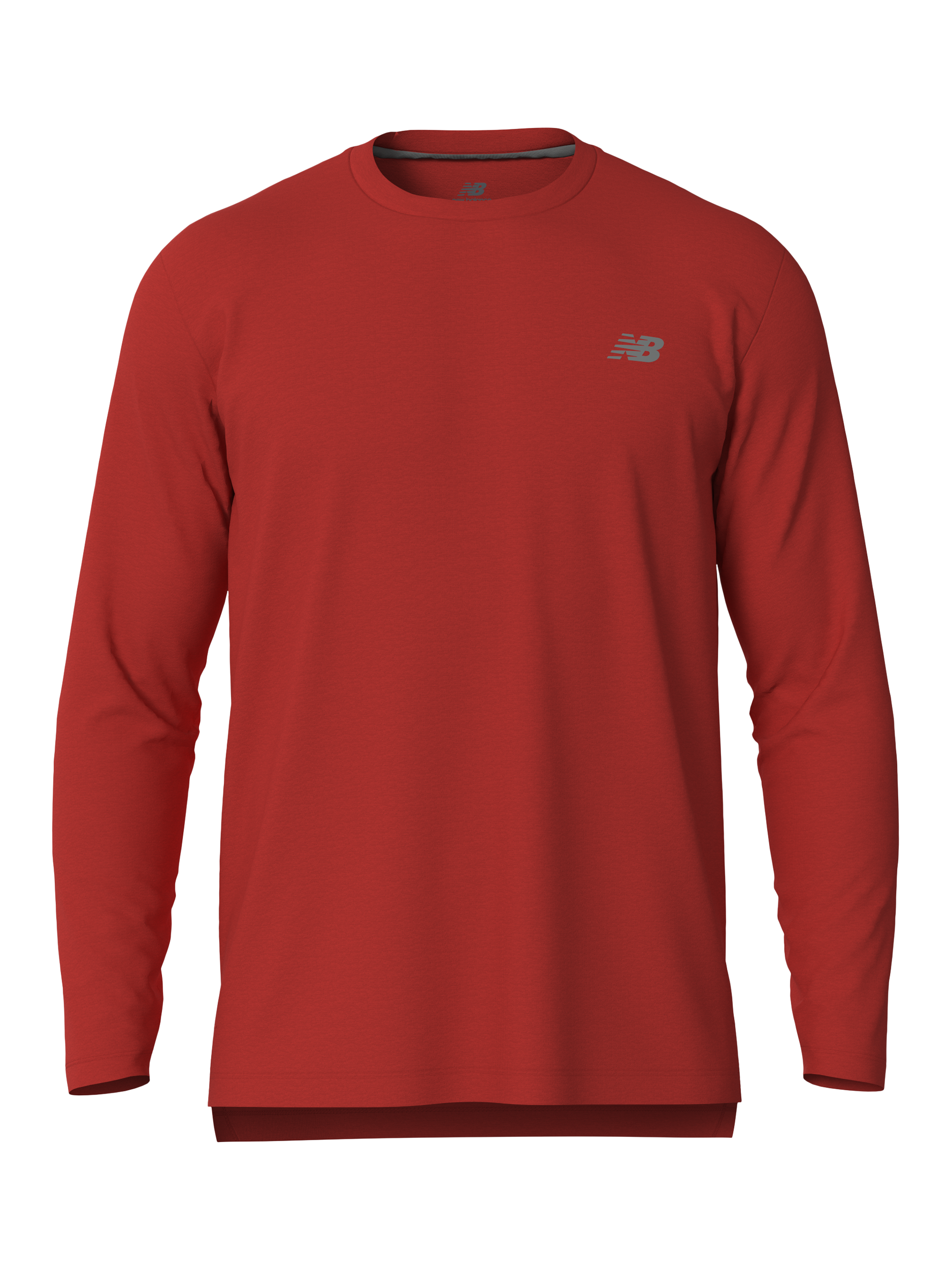 New Balance Athletics Long Sleeve Running Top, Red Heather