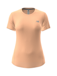 New Balance Jaquard Short Sleeve Running Top, Peach Blossom