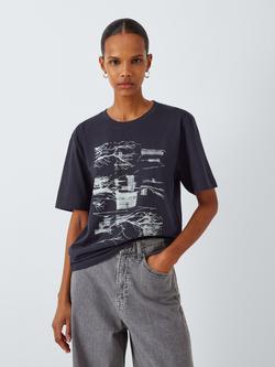 John Lewis Made by Care Trees Unisex Cotton T-Shirt, Baritone Blue, Baritone Blue