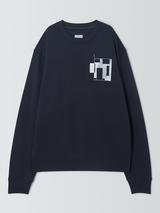 John Lewis Made by Care Rooms Unisex Cotton Sweatshirt, Baritone Blue