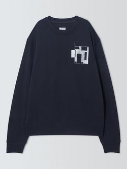 John Lewis Made by Care Rooms Unisex Cotton Sweatshirt, Baritone Blue, Baritone Blue